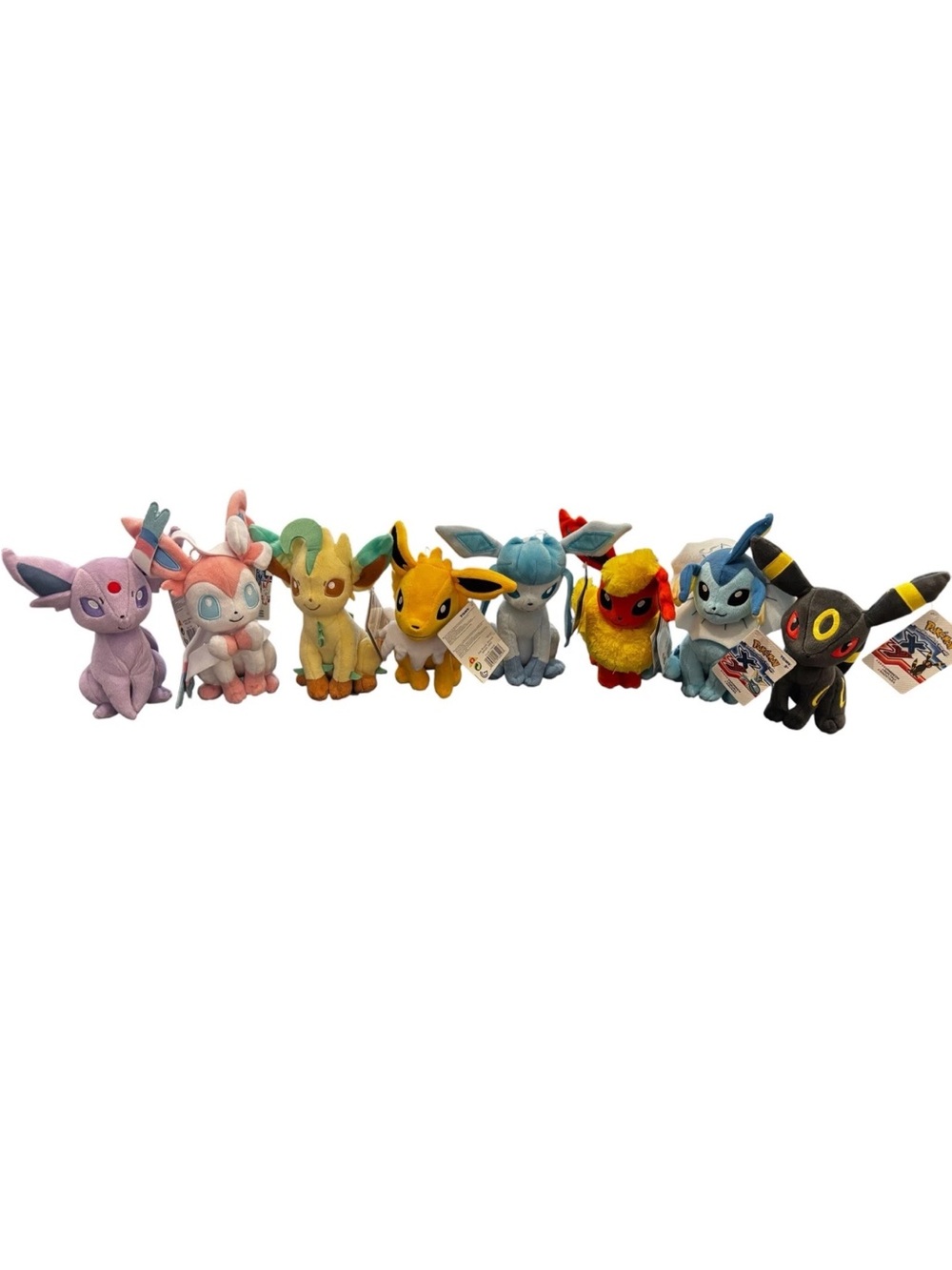 NEW Pokemon Eeveelutions Plush Set of 8 Stuffed Animal Toy Bundle TOMY